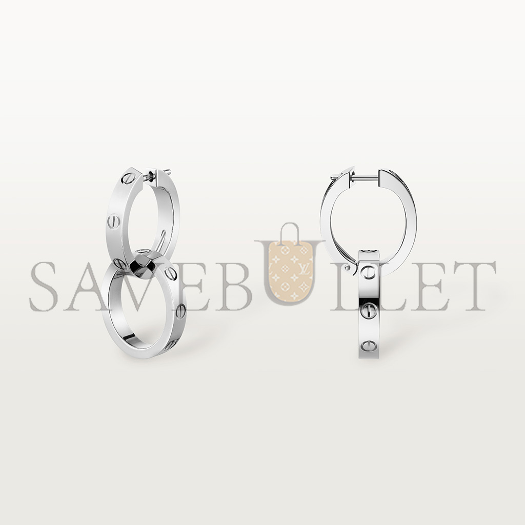 Ca*t*er love white gold earrings b8301500